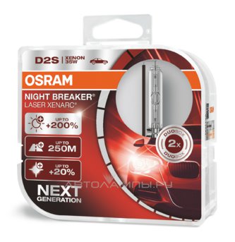 D2S 85V-35W (P32d-2)  4500K Xenarc Night Breaker Laser (2.) (Osram) 66240XNL-HCB